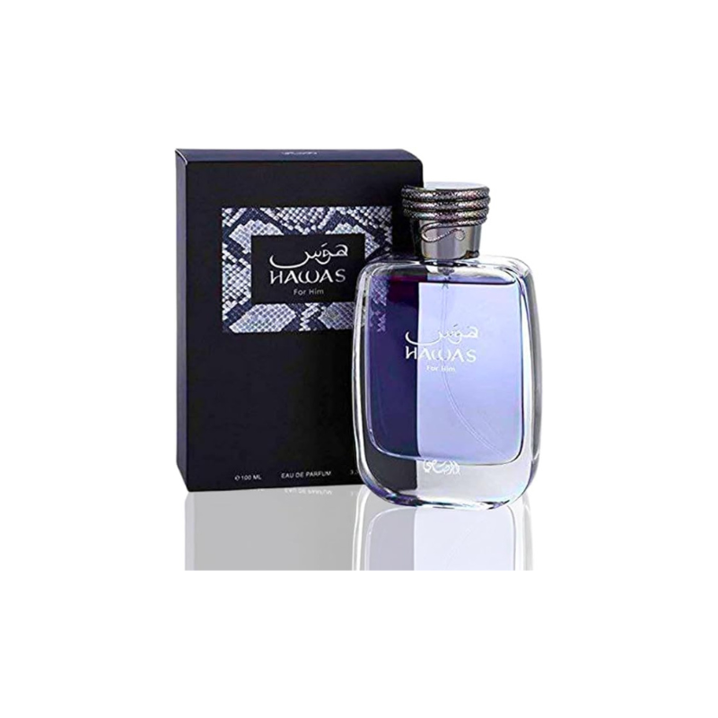 RASASI Hawas for Him, EDP, Eau de Parfum, Long Lasting Men Perfume, 100 ML, Aquatic Scent, Perfume for Men